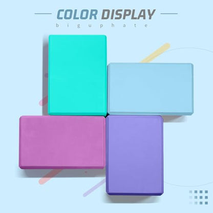 Yoga Blocks 2 Pack 3x6x9IN Foam Block Supportive Latex-Free with Beveled Edges, Non-Slip Exercise Blocks for Pilates, Meditation, Balance, Stretching and Deep Poses