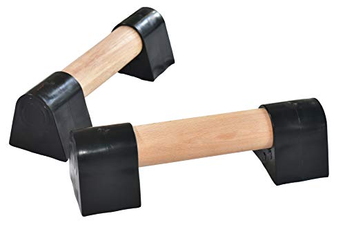 Wood Mini Parallettes Set for Gymnastics or Push up Bars. Portable.