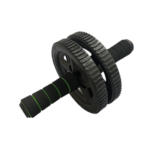 DECHOUS Dual Wheel Ab Roller with Non-slip Sponge Handles Core Strength Exercise Roller for Home Gym Fitness Abdominal and Arm Workout Equipment Black