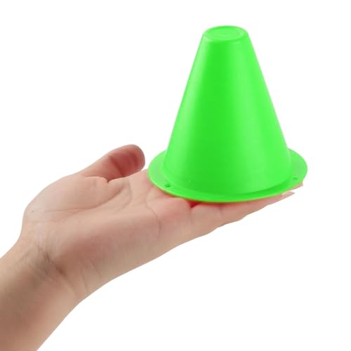 OUKENS Training Marker Cones, 10pcs 3 Inch Mini Sports Cones Football Training Sports Equipment Roller Skating Barriers Plastic Marker Holder Accessory for Fitness Practice