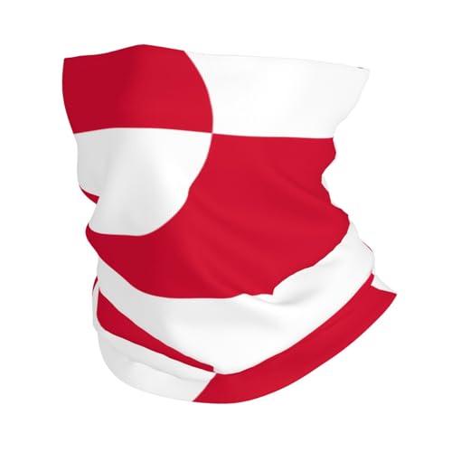 Greenland Flag Prints Multifunctional Sport Headband – Seamless Stretch Neck Gaiter for Hiking, Biking, Running & Outdoor Activities – Soft, Quick-Dry, No-Fade Design