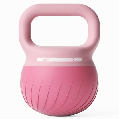 YYJO Soft Kettlebell - Shook Resistance Base Anti-Slip, Wide-Grip Handle 5/10/15 LBS Weights Strength and Safety for Women and Men Workout- Color Coded - color: 10LBS-Pink