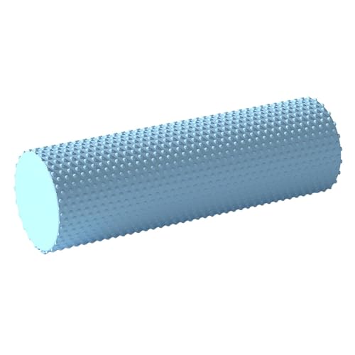 Foam Yoga Column - Solid Massage Roller - Foam Rollers for Muscle Massage for Barre and Fitness - Slimming and Muscle Recovery Tool - for Home, Gym, and Travel (Blue)
