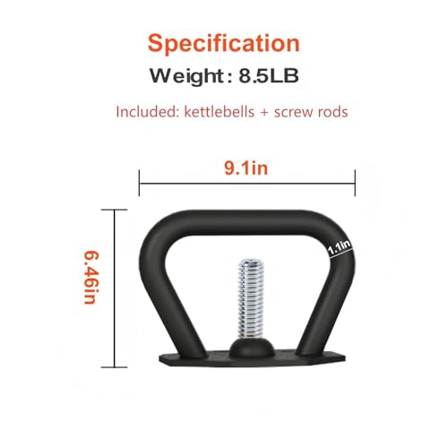 Adjustable Kettlebell with Inverted U-Handle, for Full-Body Workouts,with Screw Rod