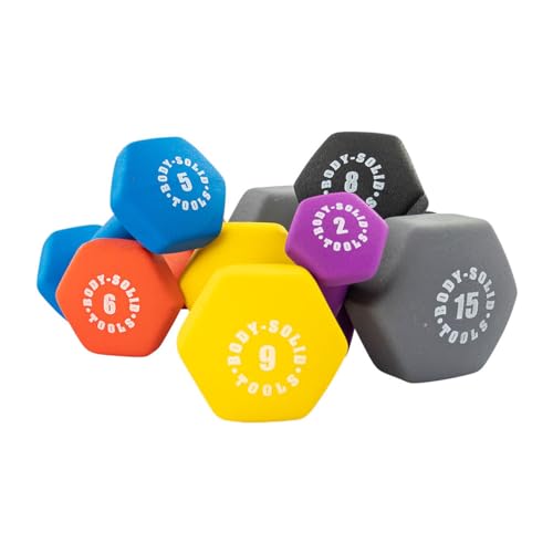 Body-Solid BSTND7 Dark Purple 7Lb Neoprene Dumbell