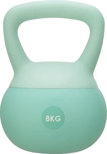 4kg Soft Kettlebell for Women, Non-Slip PVC Coated Home Fitness Weight for Pilates, Strength Training & Full-Body Workouts (Pink) - color: Menthe, size: 8 kg
