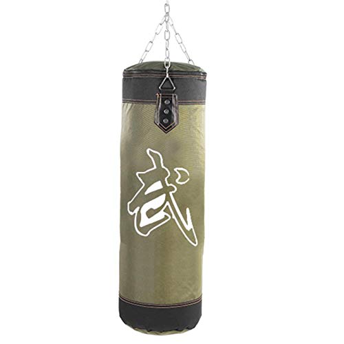 The New Hanging Boxing Punching Sandbag,Empty Training Boxing Hook Kick Sandbag Fight Karate Punch Punching Sand Bag Sandbag for Adults(0.6m-Green)