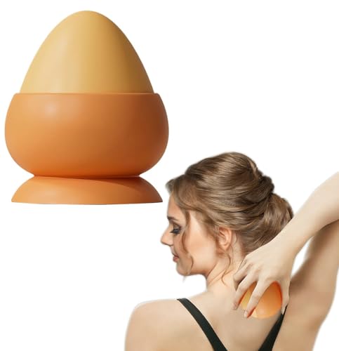 Trigger Point Massage Ball 1 Pcs Silicone Wall Mount Myofascial Release Ball Cone and Cupping 2 in 1 for Back, Neck, Feet, Leg Deep Tissue Self Massage Tool (Orange) - color: Orange