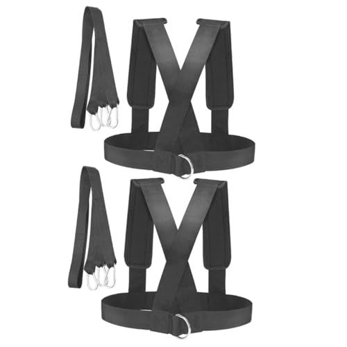 Toyvian 2pcs Resistance Sled Harness Shoulder Straps Weight Bearing Fitness Belt for Strength Training Running Speed Enhancement Suitable for Professional Sports and Outdoor Workouts