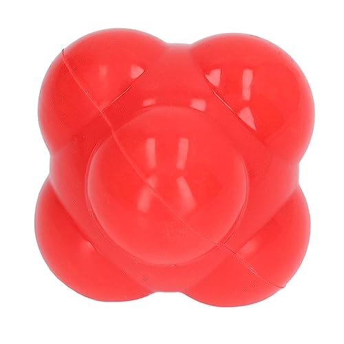 Reaction Ball, Rubber Bright Color Hex Reaction Trainer Ball for Basketball, Tennis and Other Competitive Sports