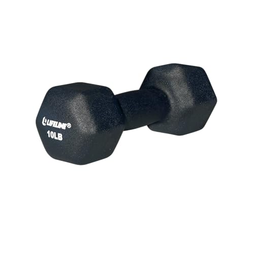 Lifeline Fitness Neoprene Dumbbell Weights - Premium Quality Equipment for Home Gym - Multiple Weight Options - style: 10 LB