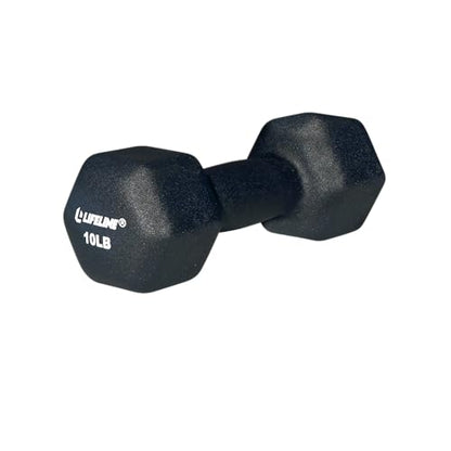 Lifeline Fitness Neoprene Dumbbell Weights - Premium Quality Equipment for Home Gym - Multiple Weight Options - style: 10 LB