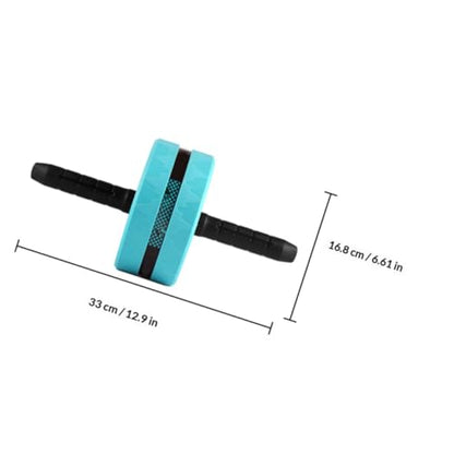 ABOOFAN Mute Ab Roller Wheel with Knee Pad and Jump Rope Non-slip Handles for Comfortable Grip Silent Core Strength Trainer for Women and Beginners Blue and Black Fitness Equipment for