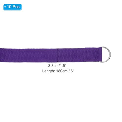 PATIKIL Yoga Strap for Stretching, Cotton Yoga Belt with Adjustable Metal D-Ring Buckle Stretch Band for Fitness Pilates