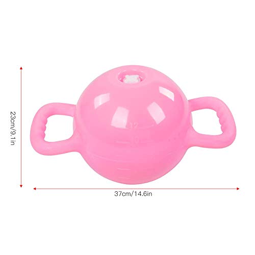 Water Filled Kettlebells, Adjustable Weight Fitness Equipment, Eco-Friendly PVC Kettlebell with Non-Slip Handle for Home Yoga Pilates Full Body Workout, 1.2–12 lb (Pink)