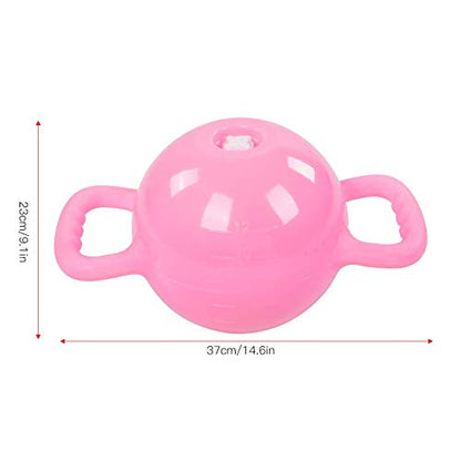 Water Filled Kettlebells, Adjustable Weight Fitness Equipment, Eco-Friendly PVC Kettlebell with Non-Slip Handle for Home Yoga Pilates Full Body Workout, 1.2-12 lb (Pink)