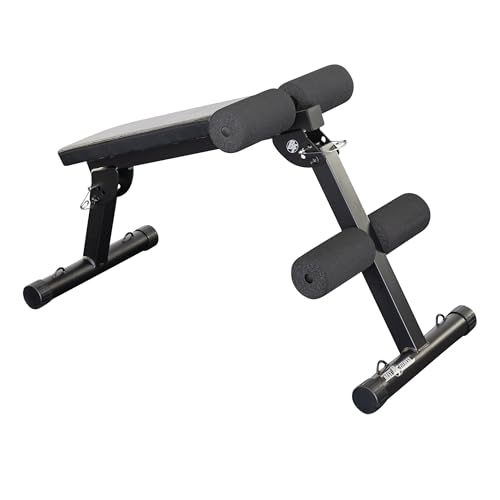 Body-Solid Best Fitness Ab Board (BFAB10B), 6-Pack Abs Machine Exercise Equipments for Strength Training Home Gym Workouts Bench