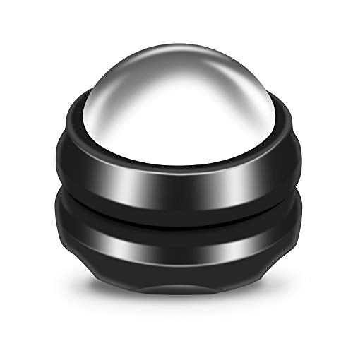 Cold Massage Roller Ball, Small Gift for Teens, Men, Women, Boyfriend, Husband, Fitness Lovers, Stocking Stuffers,Handheld Muscle Roller Ball for Neck, Shoulders, Back, Calves & Feet - color: Black