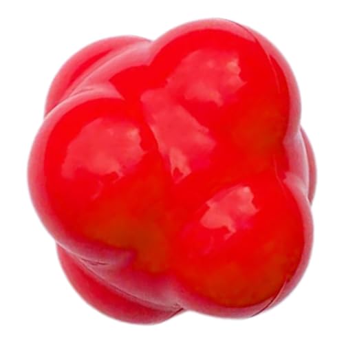 Hexagonal Reaction Ball Agility Training Ball 68mm Red Silicone for Speed and Coordination Workout Sports Training Equipment