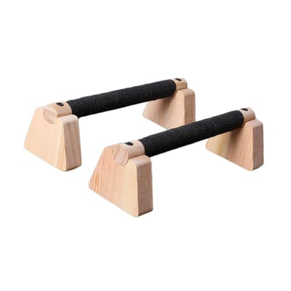 Push up Bar Parallettes Bar for Adults 2Pcs Non Slip Base Wood Push up Stand for Strength Training, Planks Calisthenics, Floor Workouts