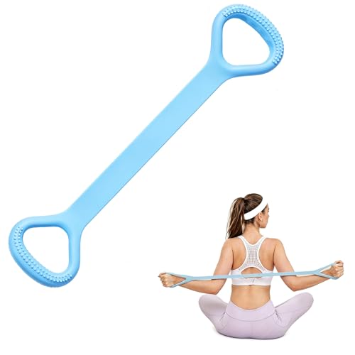 Figure 8 Resistance Band Elastic Bands with Handles for Stretching Working Out Arm Back Shoulder Chest Exercise Rope Bands Fitness Equipment for Yoga, Pilates, Physical Therapy - color: Blue