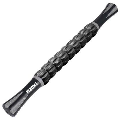 Muscle Roller Massage Roller Stick- Deep Tissue Fascia Blaster for Myofascial Pain Relief, Lymphatic Drainage & Body Sculpting, Handheld Physical Therapy & Recovery Tool (Gray black-18 inch) - color: Gray Black