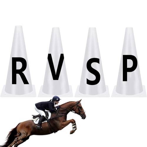 Horse Dressage Cones - Dressage Markers Equipment, Horse Training Sports Cone with Letters | Dressages Letters, Durable PP Material, Equestrian Athletes Events, 23x14cm
