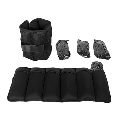 Unisex Adjustable Wrist and Ankle Weights, 5-Pound Pair (10 lbs Total) with 6 Removable Weight Packs for Walking, Jogging, Gym, Home Fitness