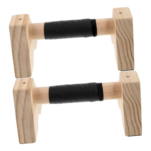 Wooden Push up Bars Parallettes Pushup Stands Beech Wood Non-slip Base Push up Handles for Men Women Home Gym Calisthenics Strength Training Equipment