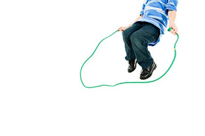 Just Jump It 8' Foot Single Jump Rope for Kids Women and Men - Active Outdoor Youth Fitness Excersing Equipment - Braided Nylon Gym Accessories - color: Raspberry