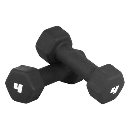 CAP Barbell Neoprene Dumbbell Weights Pairs & Sets | Black - style: 4 lb Pair