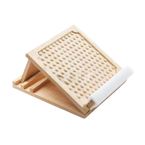 Menolana Slant Board Wooden Calf Stretcher Adjustable Foot Incline Board Leg Stretch Ankle Exercise Training Equipment with Anti Slip Design and Foldable