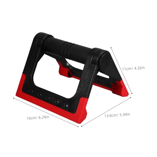 Uonlytech Push-up Bars Foldable Push-up Stands for Home Fitness Equipment, Rotating Push-up Rack Pair in Red, Strength Training Handles for Men and Women, Floor Workout Calisthenics Support