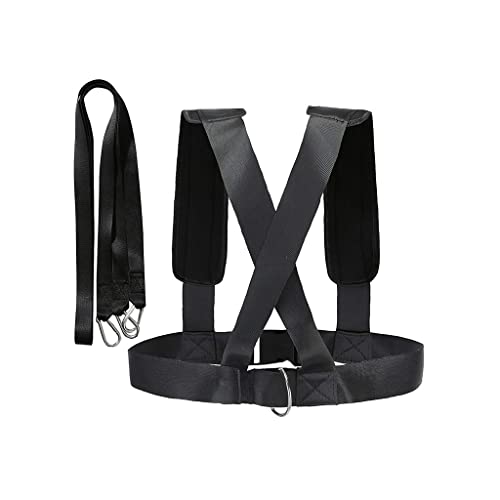 Fitness Accessories Sled Harness Tire Pulling Resistance Training Workout Adjustable Padded Shoulder Strap