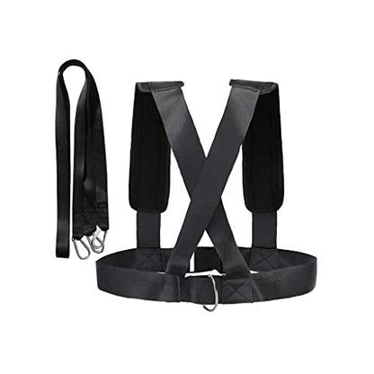 Fitness Accessories Sled Harness Tire Pulling Resistance Training Workout Adjustable Padded Shoulder Strap