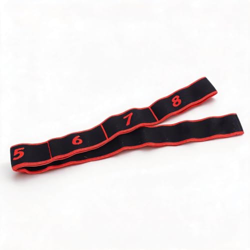 Generic Resistance Bands Elastic Stretch Strap, for Fitness and Yoga, Adjustable Exercise Band for Stretching Training and Body Workout, Portable Home Gym Tool - color: Red