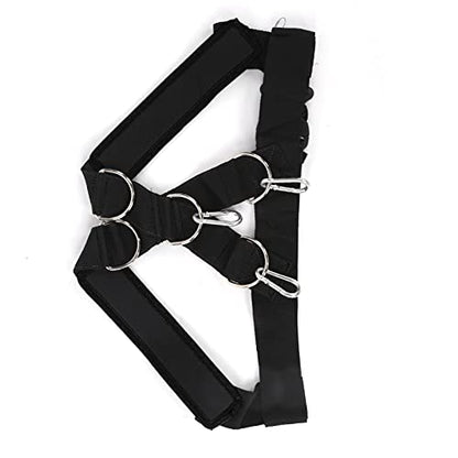 Weight Bearing Shoulder Strap Pulling Sled Harness Vest, Resistance Training Harness with Adjustable Pulling Strap for Tire Sled Drag, Core and Leg Strength Workout
