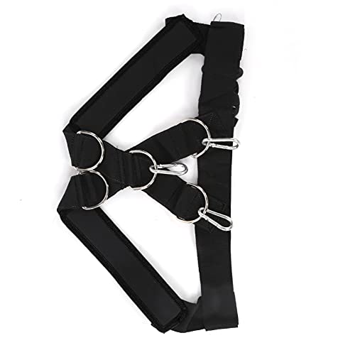 Weight Bearing Shoulder Strap Sled Harness Vest with Resistance Bands for Enhanced Training, & Blue - color: Black