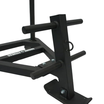 Gronk Fitness Compact Push Sled | Heavy-Duty Weight Sled for Pushing, Pulling, and Sprint Training | Removable Push Arms | Compatible with Olympic Plates | Indoor & Outdoor Conditioning Tool