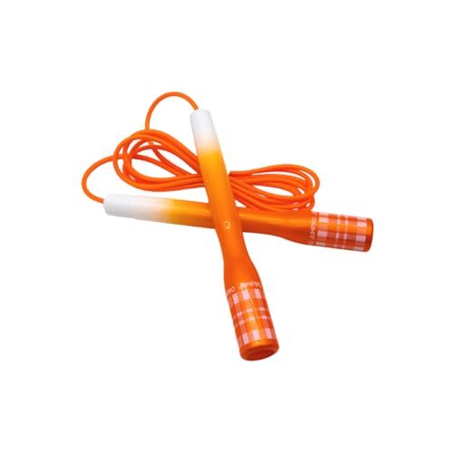 Jump Rope for Women (Rainbow Series) – Adjustable Cardio Rope for Women’s Fitness & Home Workouts | Soft-Grip Handles, Smooth PVC Cable, Lightweight Design | Made in Korea - color: Orange