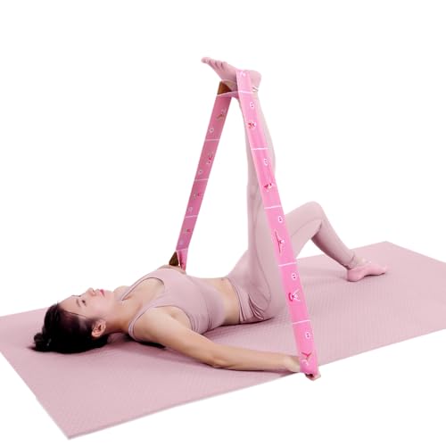 Extra-Wide Yoga Stretch Straps with 11 Loops - Adjustable & Reinforced Stretching Bands for Pilates, Dance, Gymnastics & Physical Therapy, Premium Home Training Equipment