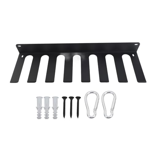 Wall Mounted Gym Hanger, Versatile Storage for Resistance Bands and Jump Ropes Gym Organizer Rack Carbon Steel 17x5x2in for Home Fitness Enthusiasts, Apartment Gyms, Workout Spaces