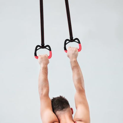 Boys and Girls Gym Rings with Strap, Adjustable Length for Fitness Training