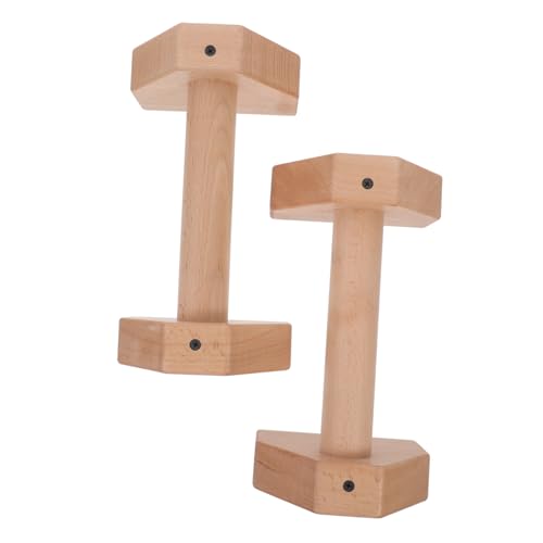 Yardwe Workout Handles Push up Handles for Floor 2pcs Wooden Push up Bar for l Sits Jump Throughs Handstand Pushups and Calisthenics Fitness Wood Parallettes Set