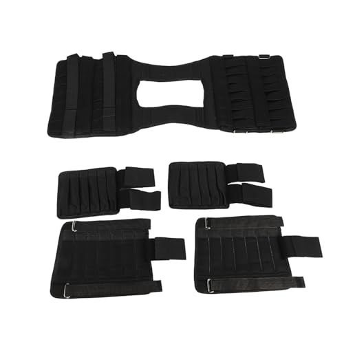 Adjustable Weight Vest, 15kg 35kg Loading Capacity with 32 Sand Pouches Thicken Shoulder Straps for Strength Training Weight Loss Muscle Building