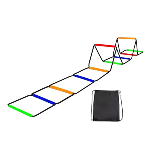 Menolana Agility Ladder Speed Ladder Foldable Workout Rugby Multifunction Home Gym Agility Training Equipment Fitness Feet Training - size: 10 Grids With Bag