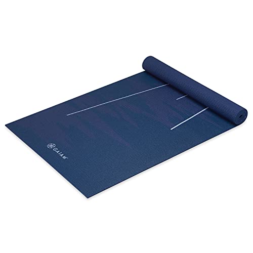 Gaiam Print Yoga Mat, Non Slip Exercise & Fitness Mat for All Types of Yoga, Pilates & Floor Exercises - color: Moonlit Tide