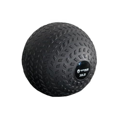 Titan Fitness Rubber Tread Slam Ball, Dead Bounce, Weight Workout - Throw, Catch, Slam, Twist - style: 30 lb
