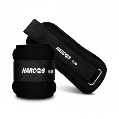 Harcos Adjustable Neoprene Ankle & Wrist Weights – 1lb wrist weights,2lb,3 lbs,4lbs 5lbs & 10lb ankle weights10lb Pair | Wearable Weights for Women & Men, Bala Bangles Alternative | Arm, Leg, Foot & Running Exercise Gear - size: 6Lb Pair (3lb x 2)