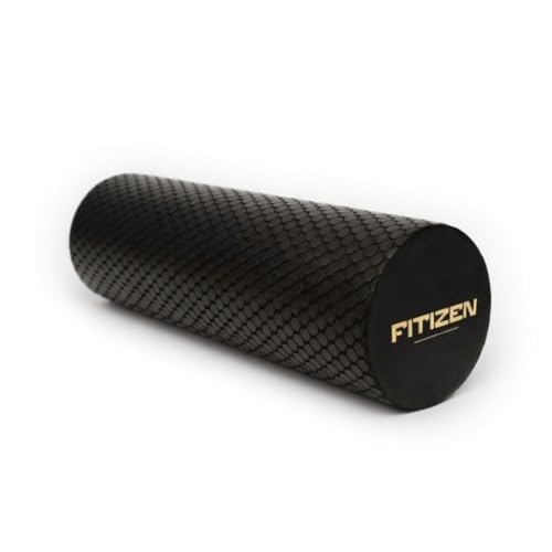 Foam Roller for Muscle Massage, Stiff Back Pain Relief, Physical Therapy, Deep Tissue, Exercise Equipment for Home Gym, Stress, Yoga, Pilates for the Fit Citizen (Black, Mini 12 x 4 Inches)